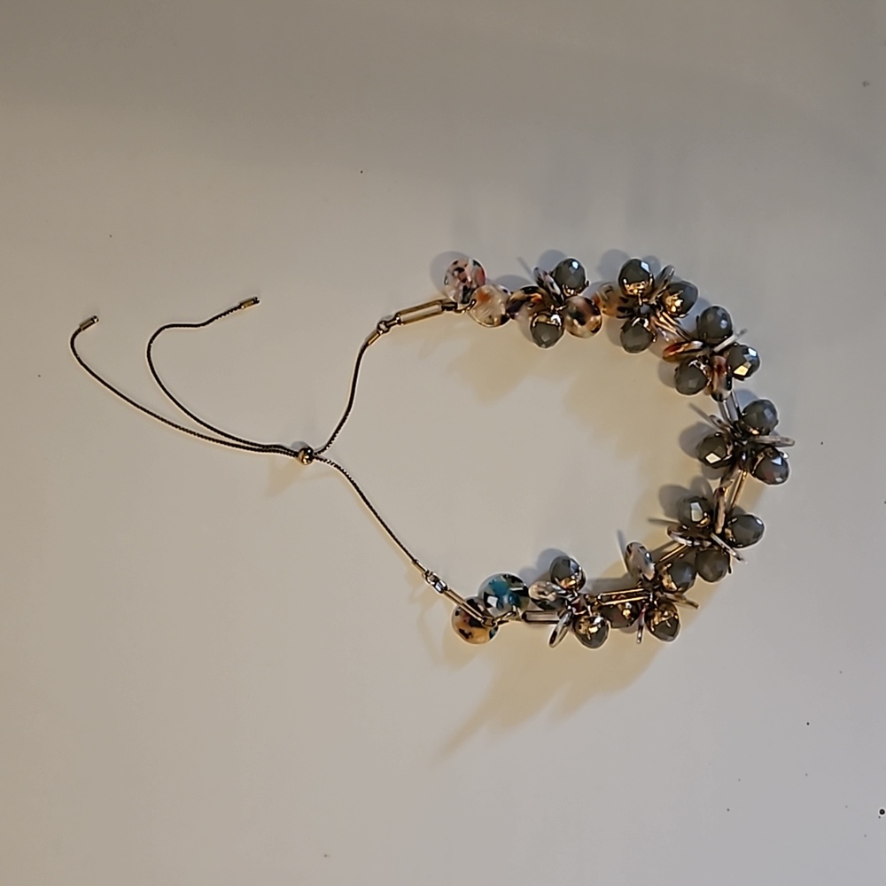 Adjustable Multicolor, Gold Necklace